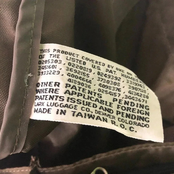 Vintage Lark Tote Nylon Bag Leather Trim 17 Inch  Bag Taiwan - Picture 11 of 16